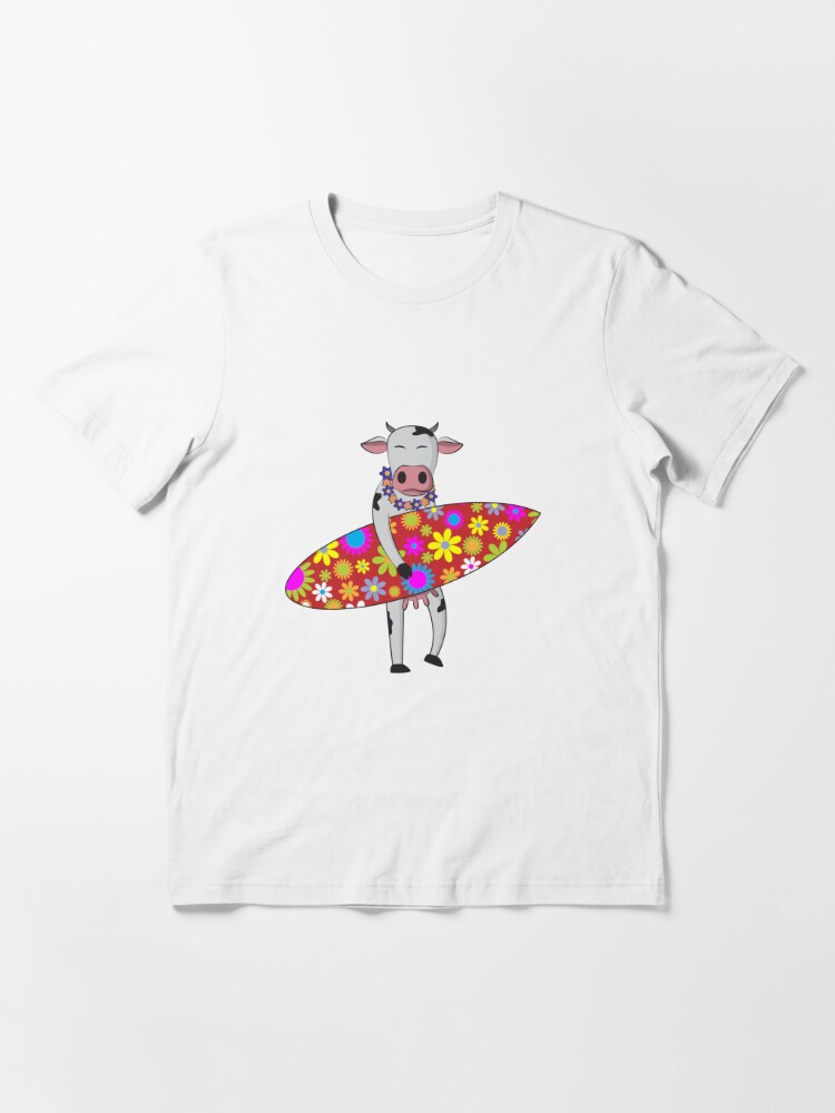 Essential T-Shirt, Surfing Cow - Water Sports Gift designed and sold by yeoys