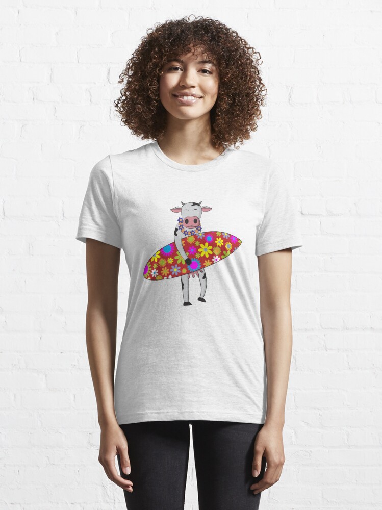 Thumbnail 6 of 7, Essential T-Shirt, Surfing Cow - Water Sports Gift designed and sold by yeoys.