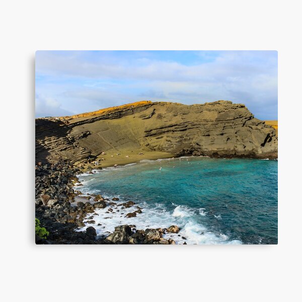 PapakÅlea Green Sand Beach Canvas Print