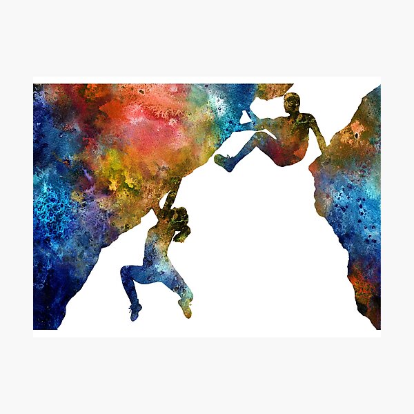 Item preview, Rock climbing extreme sport man and woman designed and sold by Rosaliartbook.