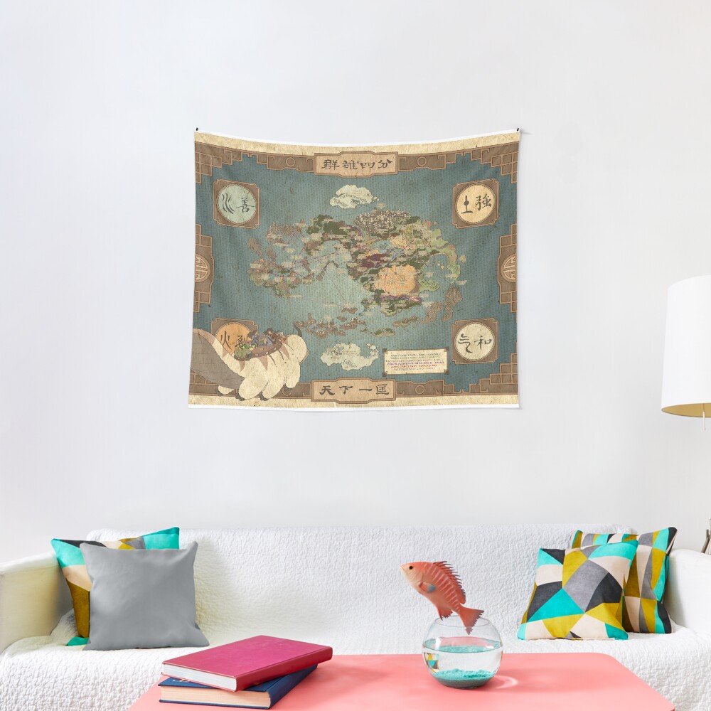 Avatar the Last Airbender Map Tapestry