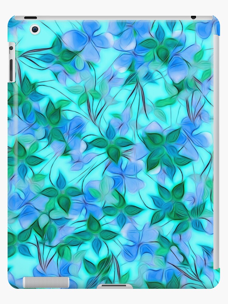 Funda y vinilo para iPad «Collage de flores silvestres azules» de  CraftyArts | Redbubble