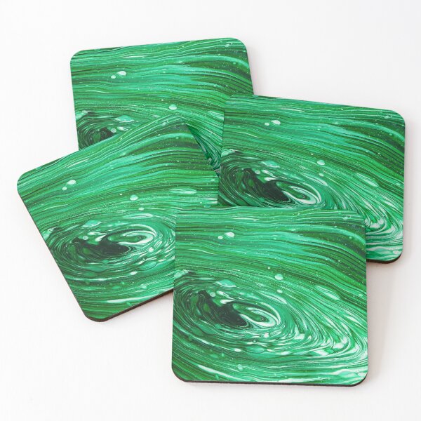 Item preview, Green Drop -  Acrylic Pouring designed and sold by fabenfro.