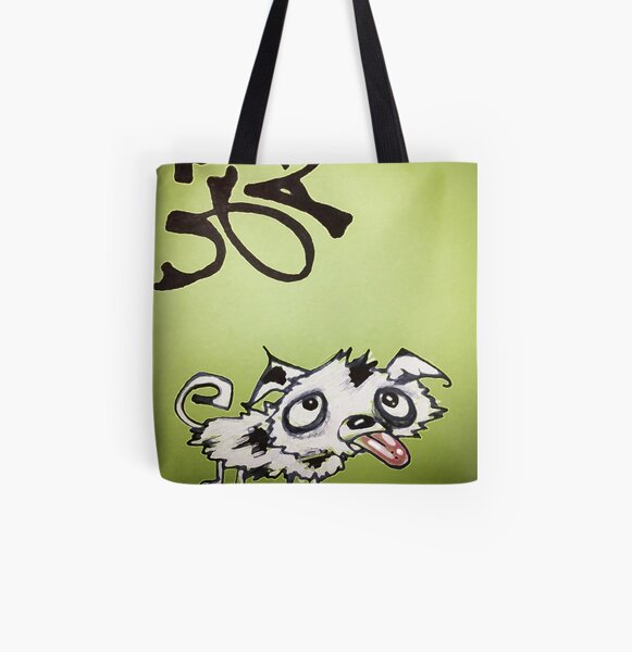Emerald Ink Puppy All Over Print Tote Bag
