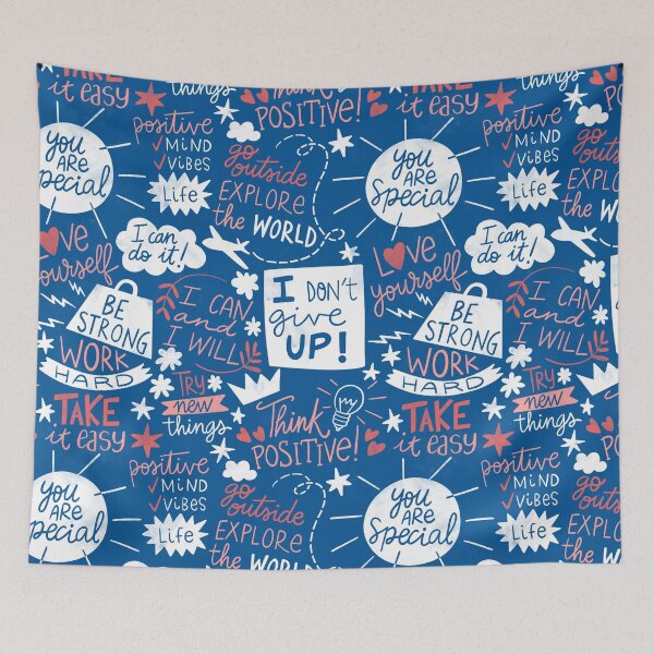 Item preview, Affirmations in blue designed and sold by NatGonzalez.