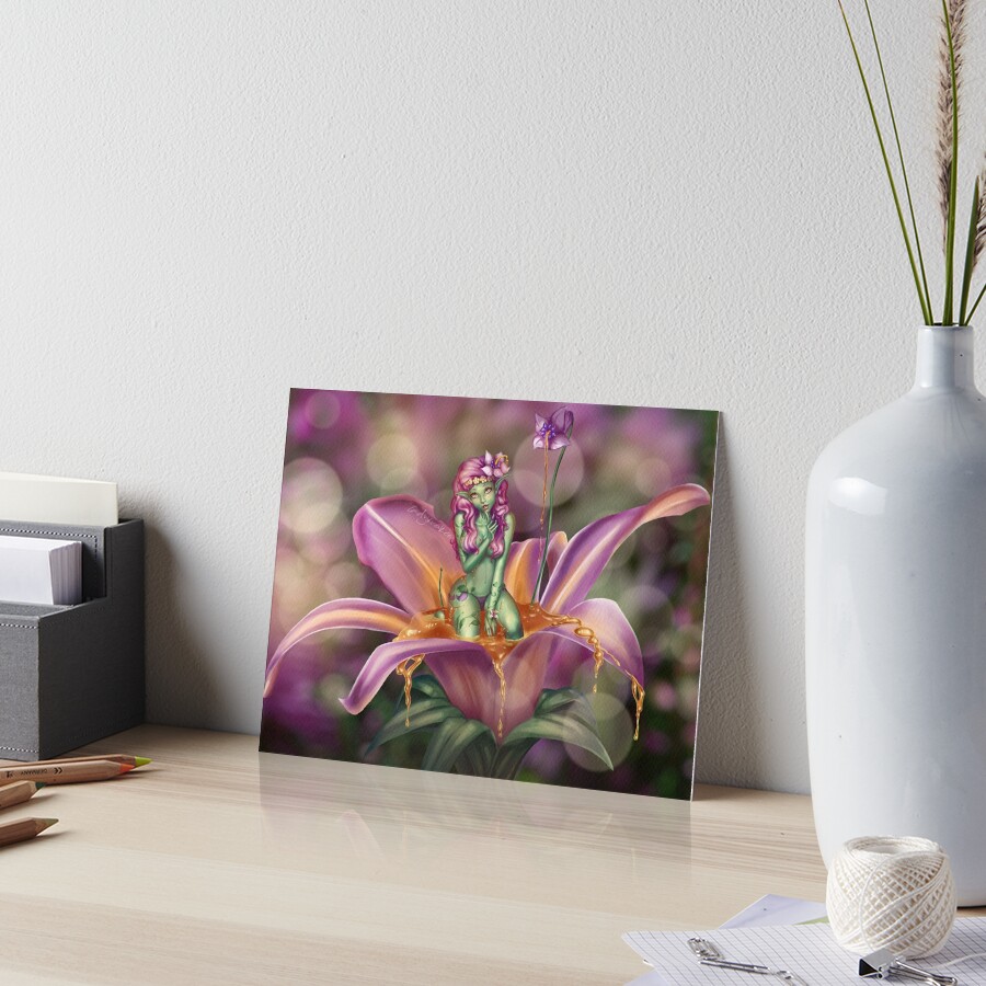 Driade Flower Nymph Art Board Print