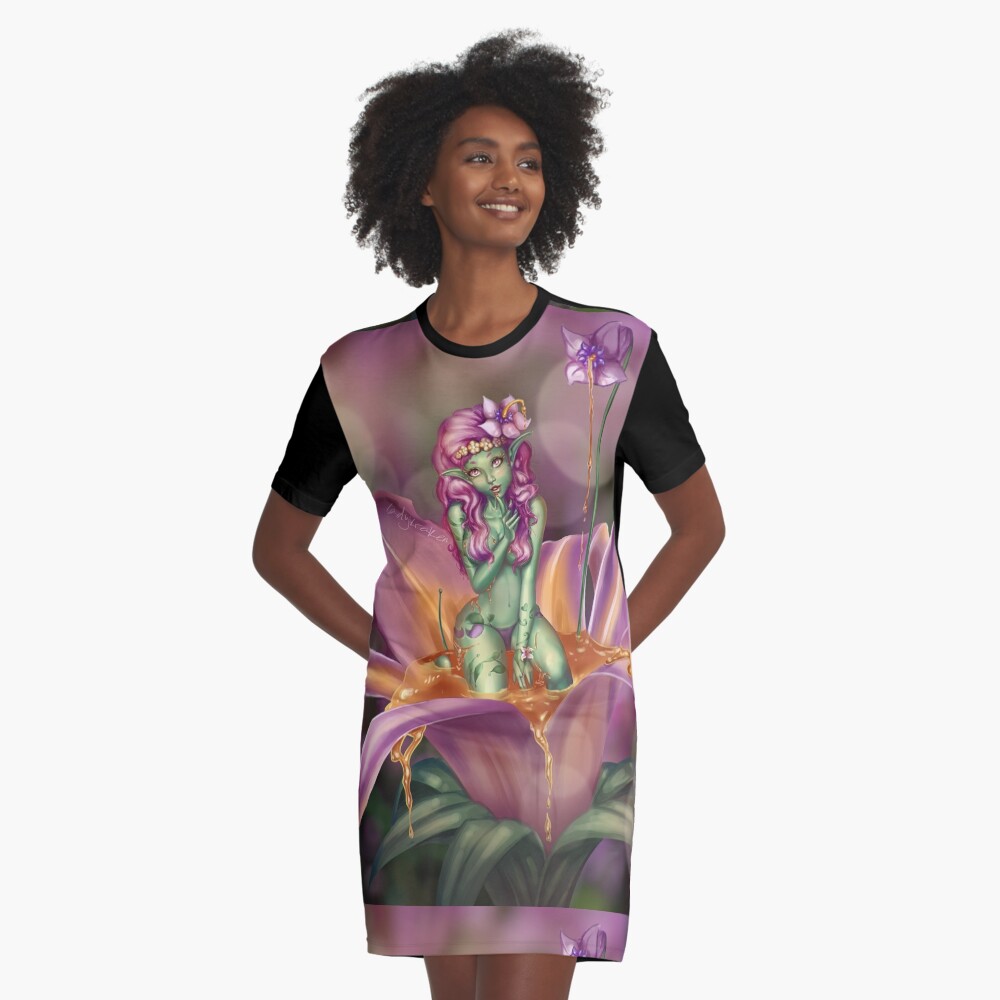Driade Flower Nymph Graphic T-Shirt Dress