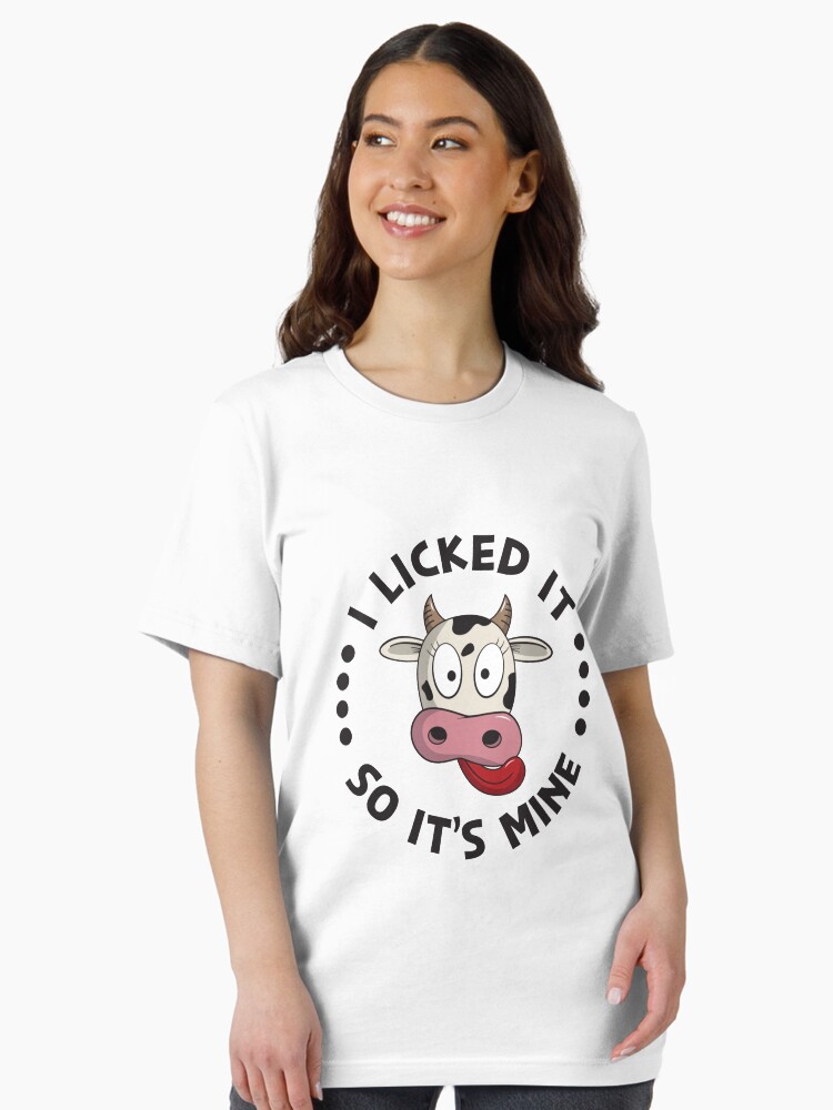 Thumbnail 2 of 7, Essential T-Shirt, I Licked It So It's Mine Cow Humor - Funny Farmer Gift designed and sold by yeoys.