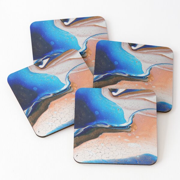 Artikelvorschau, Peach Blue - Acrylic Pouring / Acryl Gießen entworfen und verkauft von fabenfro.