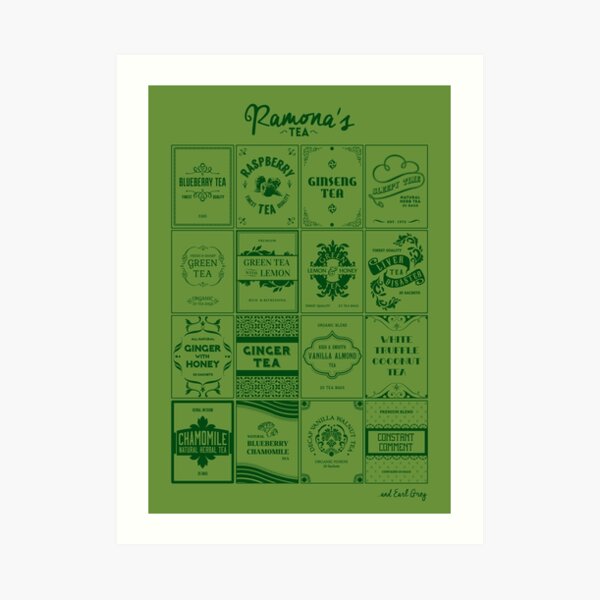 Tea Time with Ramona Flowers Art Print