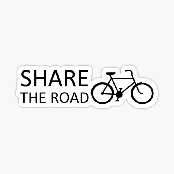 Share the Road Black Sticker