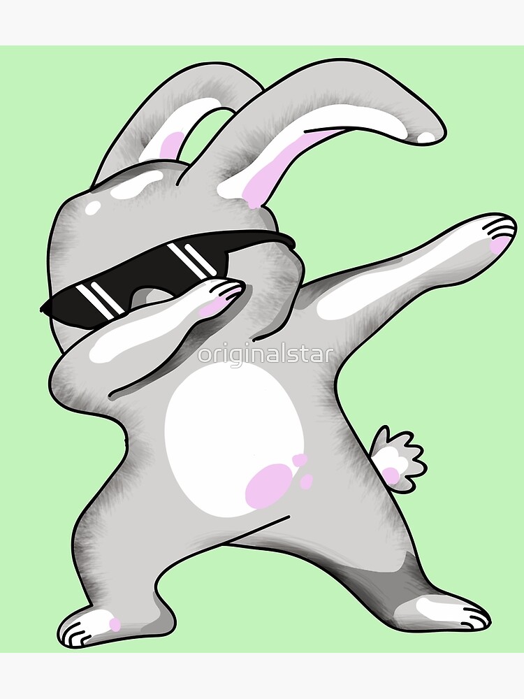 rabbit easter dab dabbing bunny long-eared lamp sunglasses cool