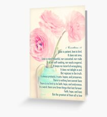 faith hope love 1 corinthians 13 Greeting Card