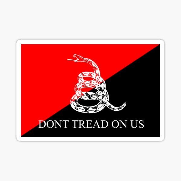 Bandera anarcocomunista de Gadsden Pegatina