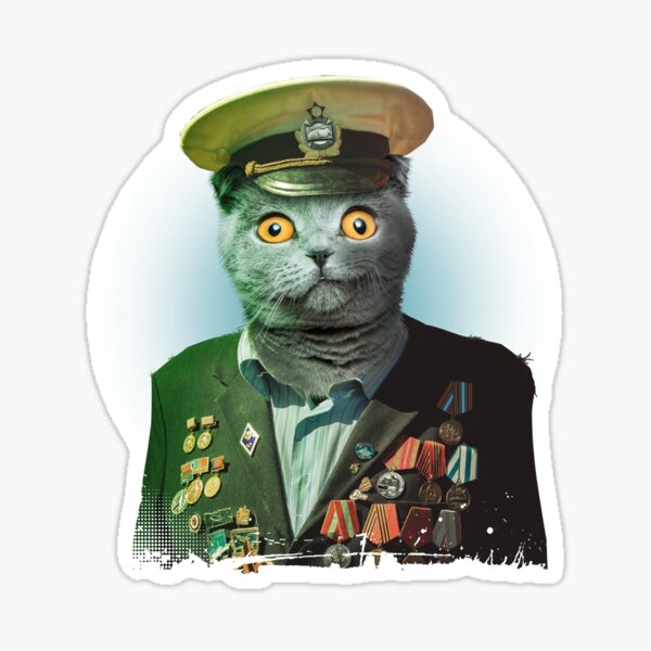 Cat Colonel- I say old chaps,during the war... Sticker
