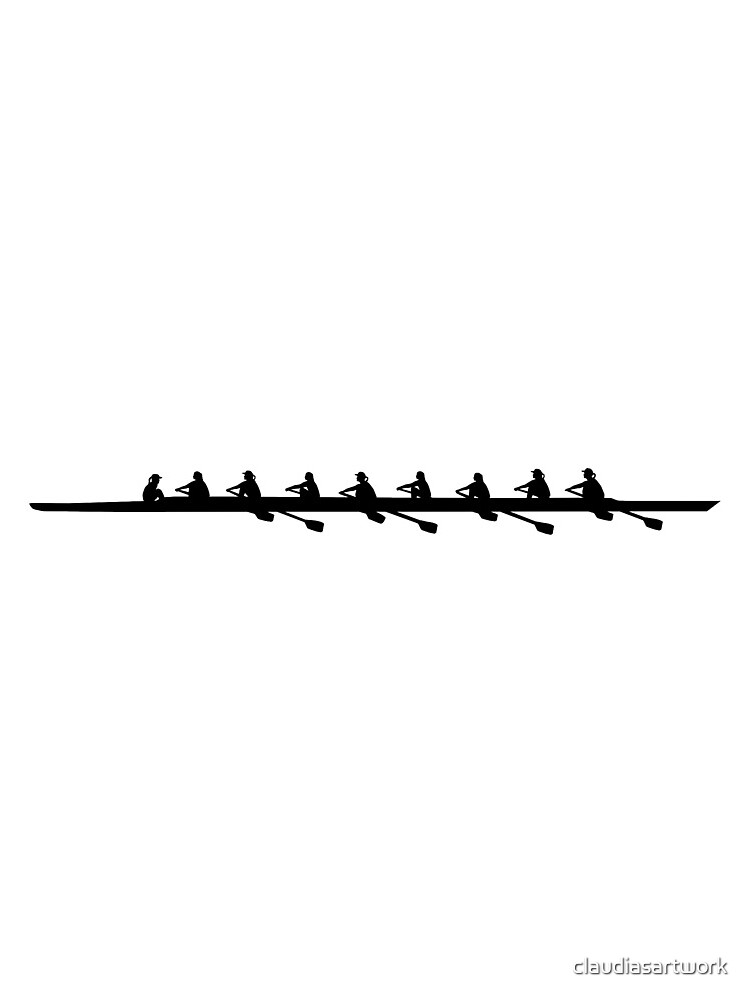 Rowing Coxed eight, Women's Crew by claudiasartwork