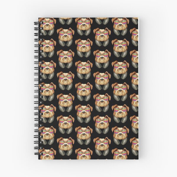 Item preview, Funny Bulldog design Dog DJ Listening Music With Headphones designed and sold by D-C-Designs.