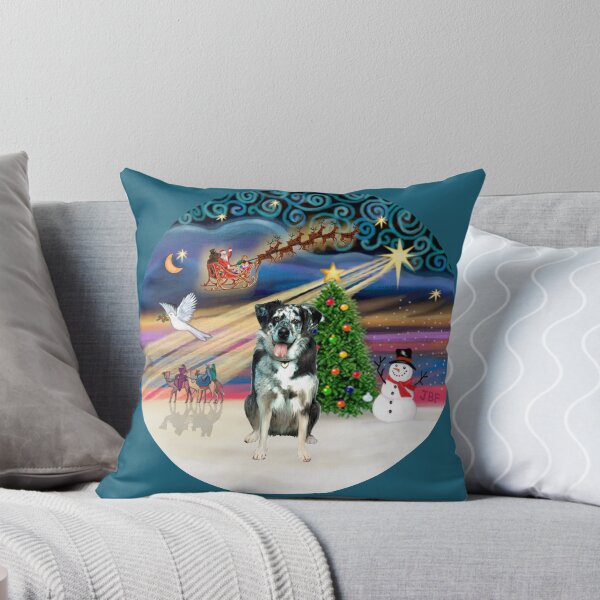 Item preview, Christmas Magic with a Catahoula Leopard Dog designed and sold by JeanBFitzgerald.