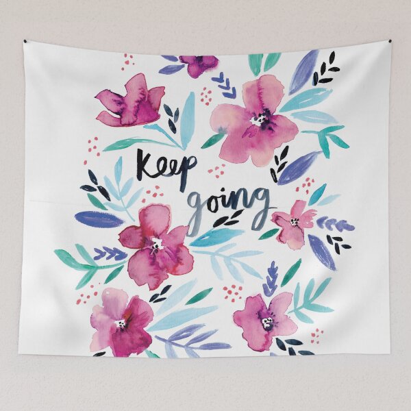 Item preview, Keep going floral designed and sold by laura didthis.