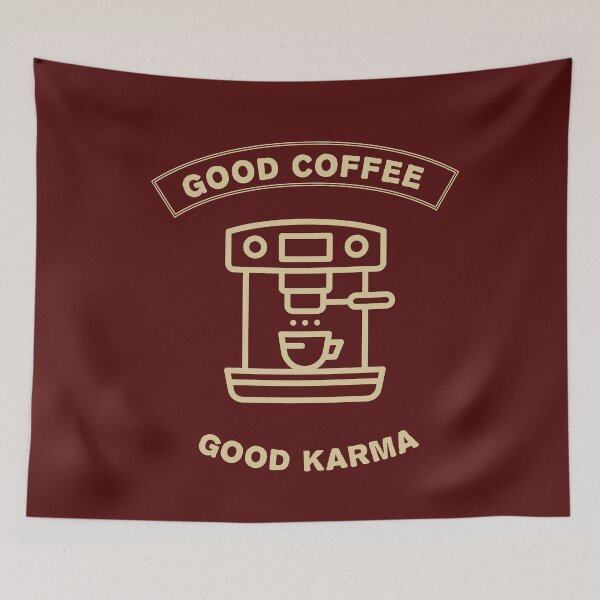 Item preview, good coffee good karma barista coffee cappuccino cafe caffeine coffee machine italian coffee tired addicted nerd java yoga meditation designed and sold by originalstar.