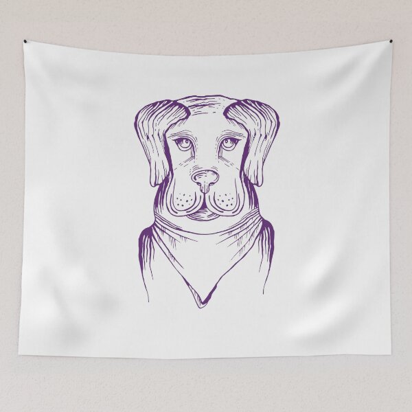 Item preview, Hand drawn white dog designed and sold by Anna Zakharova.