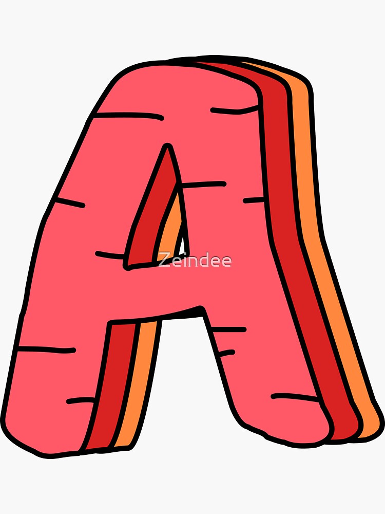 A- Alphabets Sticker for Sale by Zeindee