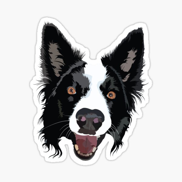 Item preview, Happy Border Collie  designed and sold by Kate Bobear.