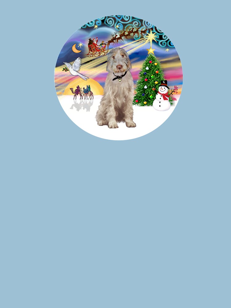 Christmas Magic with an Italian Spinone (orange and white) by JeanBFitzgerald