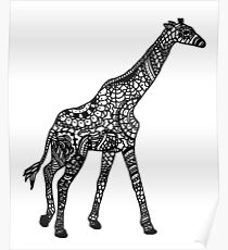 Printed Giraffe Poster