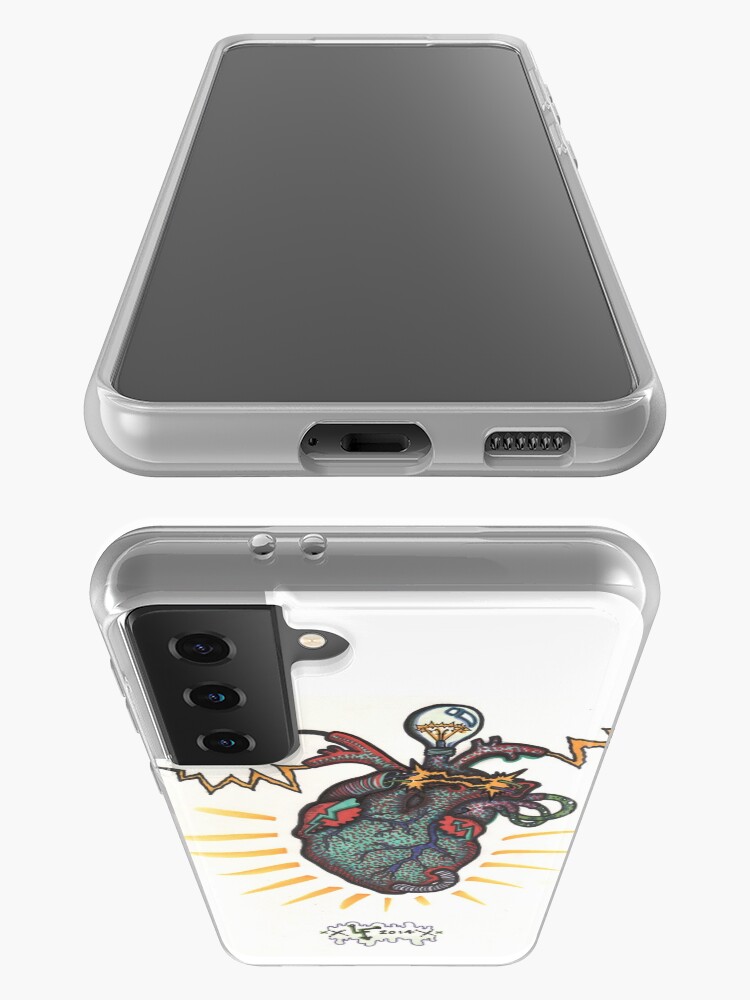 Thumbnail 3 of 4, Samsung Galaxy Phone Case, SHOCKING! The Electric Heart - COLOR VERSION designed and sold by LeftHandedLenya.