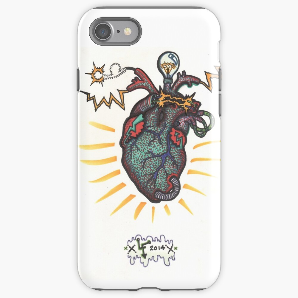 SHOCKING! The Electric Heart - COLOR VERSION iPhone Case & Cover