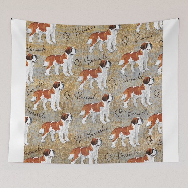 Item preview, St Bernard Dog with Rustic Textured Background designed and sold by Jecolds.