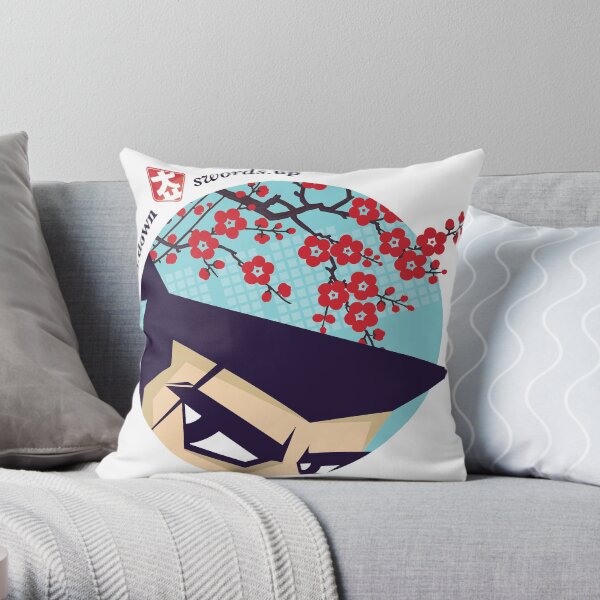 Saul :: Swords Up :: Samurai Virtue Throw Pillow