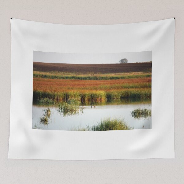 Item preview, swamp with birds autumn season nature landscape designed and sold by goceris.