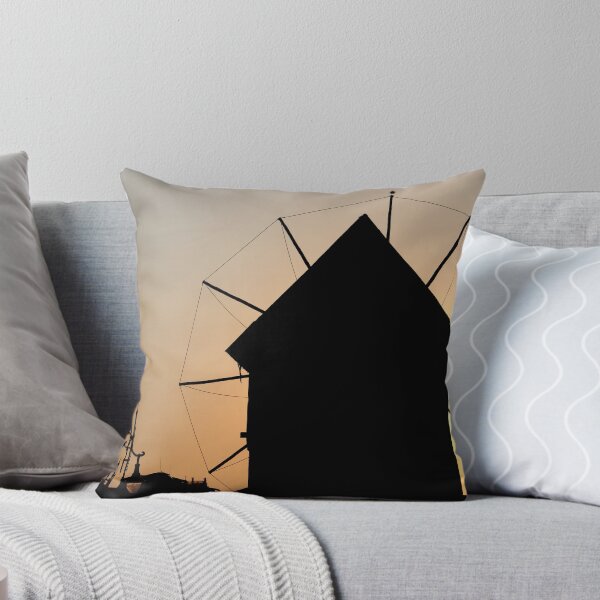 Item preview, Old windmill and street lights sunset Nessebar Bulgaria designed and sold by goceris.