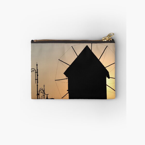 Item preview, Old windmill and street lights sunset Nessebar Bulgaria designed and sold by goceris.