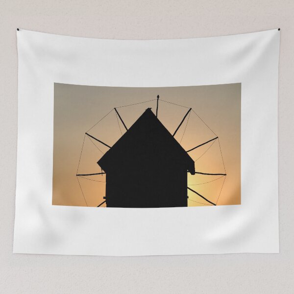 Item preview, Old windmill landmark sunset Nessebar Bulgaria designed and sold by goceris.