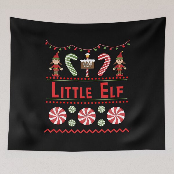 Item preview, Little Elf Ugly Sweater Christmas Elf Design designed and sold by SpiritWestDesig.
