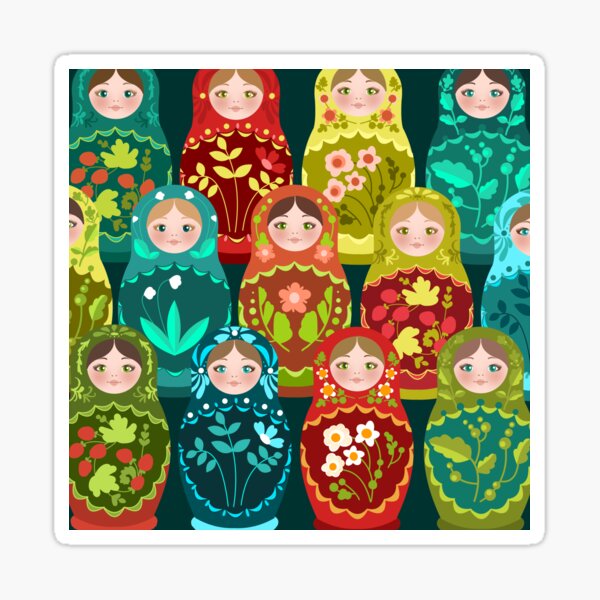 Matryoshka Doll Pattern Sticker