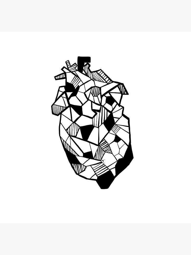 abstract heart drawing