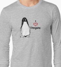 I Heart Penguins Long Sleeve T-Shirt