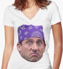 Pri$on Mik3 Women's Fitted V-Neck T-Shirt