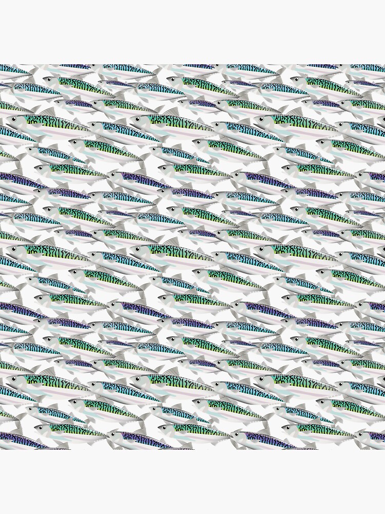 "School of Mackerel pattern" Sticker by ZolinStudio Redbubble