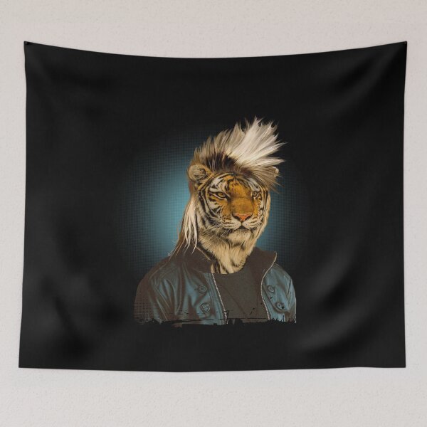 Item preview, Big Cat Punk- Leather Clad Tiger designed and sold by Merch-Tees.