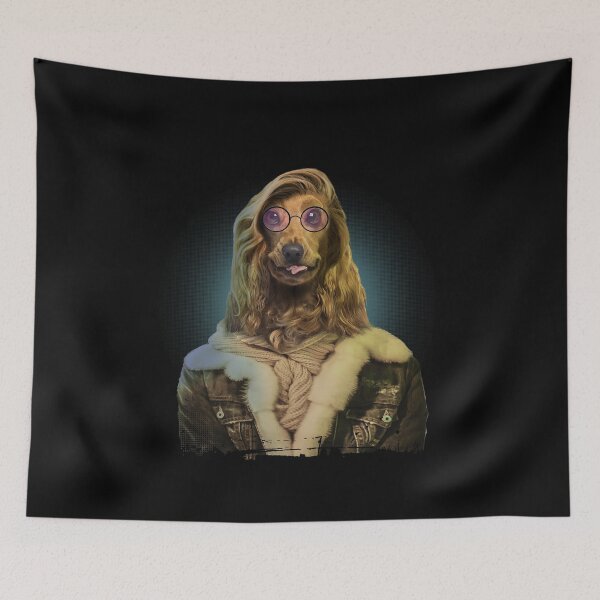 Item preview, Pink Glasses New Age Hippy Spaniel designed and sold by Merch-Tees.