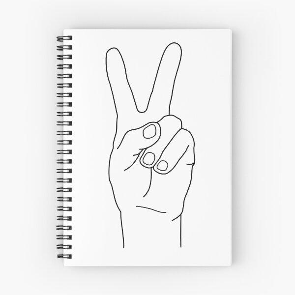 Item preview, Simple Peace Sign Hand Line Design designed and sold by elmma design.