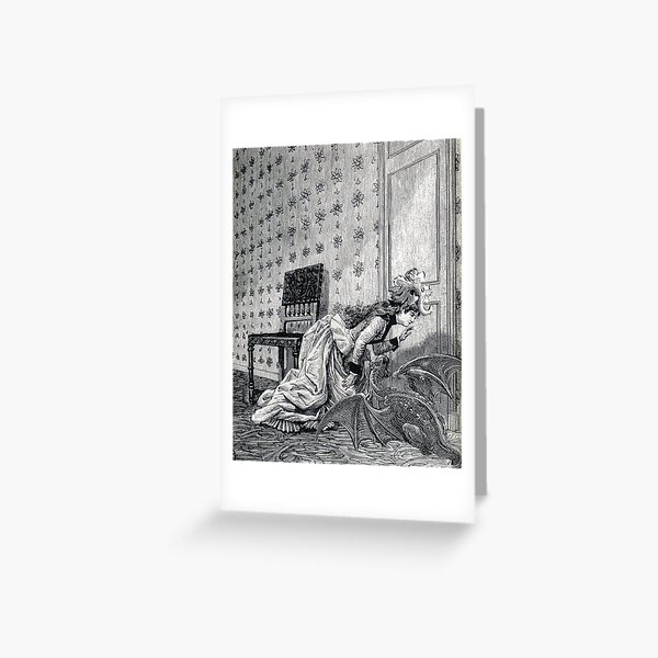Item preview, Woman and Dragon Eavesdropping, A Week of Kindness,  Max Ernst designed and sold by forgottenbeauty.