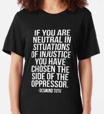 Anti New World Order Protest Conspiracy Theory Slim Fit T-Shirt