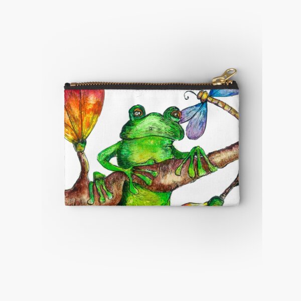 Item preview, Green Tree Frog with Dragonfly designed and sold by Birchwood1.