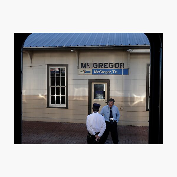 Item preview, Conductor Greets Agent at McGregor, Texas Station designed and sold by Jack McCabe.